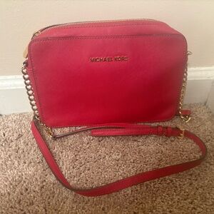 Red Michael Kors Crossbody purse